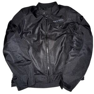 REV'IT! Motorcycle Jacket S Black Mesh Padded Riding Moto Biker Gear Techwear